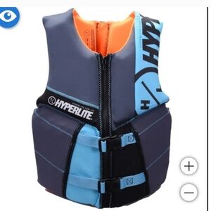 Hyperlite youth Life Vest Kids Large 55lbs to 88 lbs camouflage